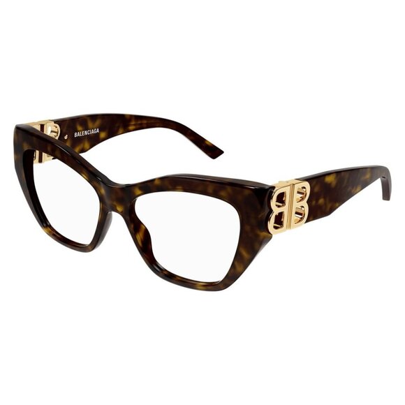 NEW BB0312O 002 BALENCIAGA DARK HAVANA CAT EYE WOMEN EYEGLASSES - Picture 1 of 4